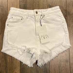 Zara white shorts